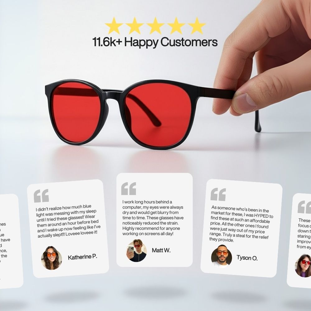 Glaeria | Red Lens Glasses